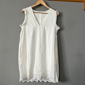 White eyelet romper